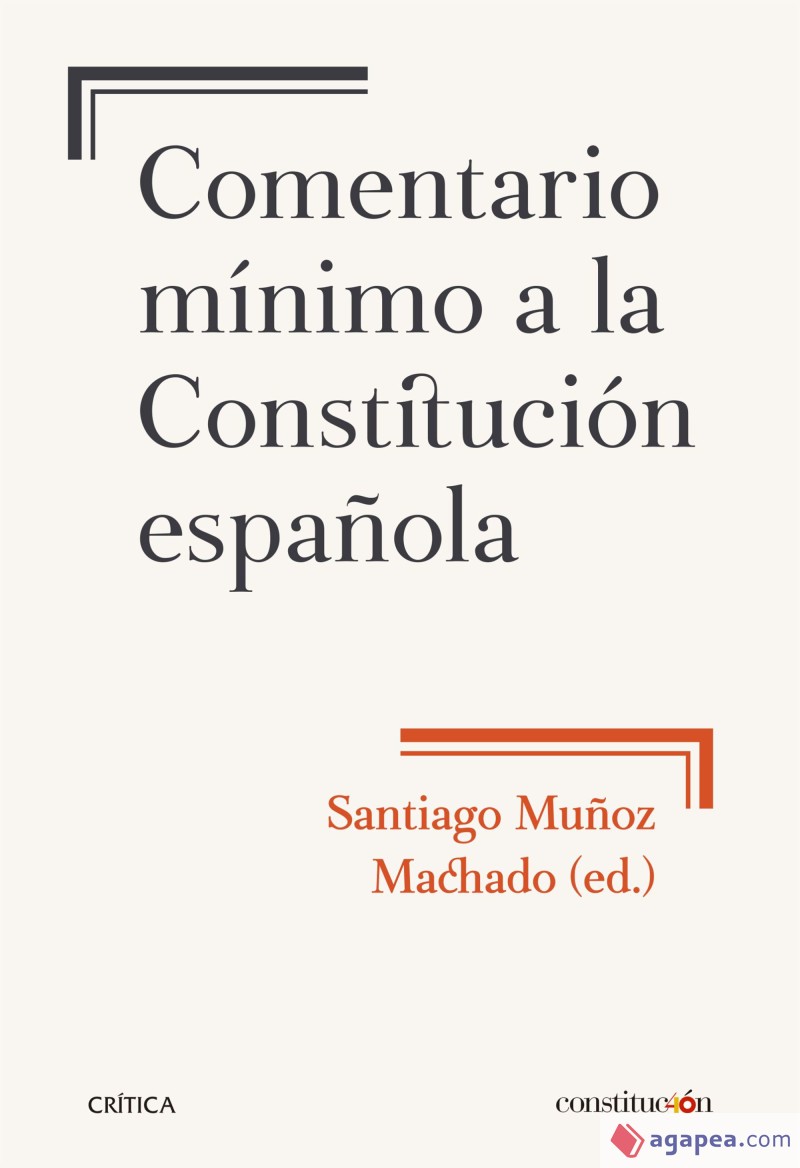 Imagen de portada del libro Comentario mínimo a la Constitución española