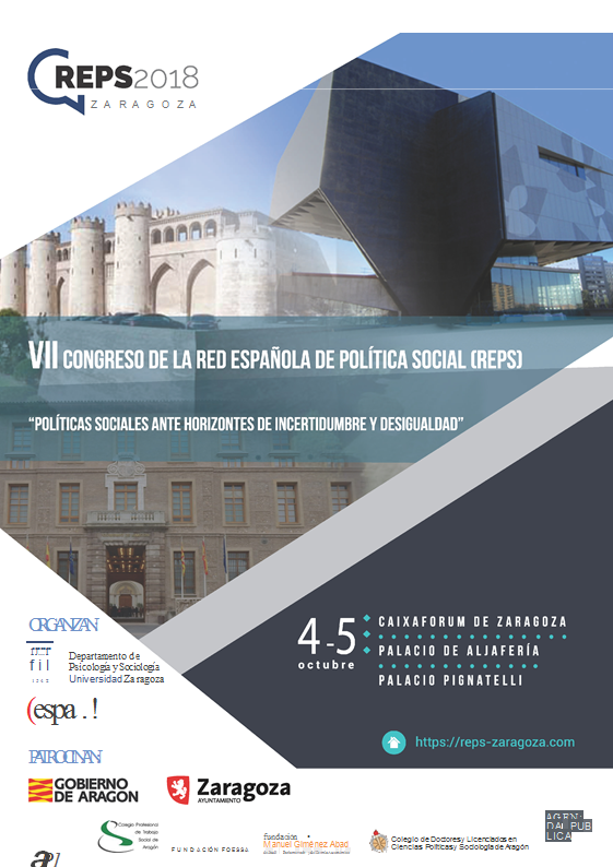 Imagen de portada del libro Actas del VII Congreso de la Red Española de Política Social (REPS)