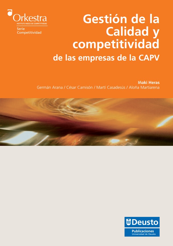 Imagen de portada del libro Gestión de la calidad y competitividad de las empresas de la CAPV