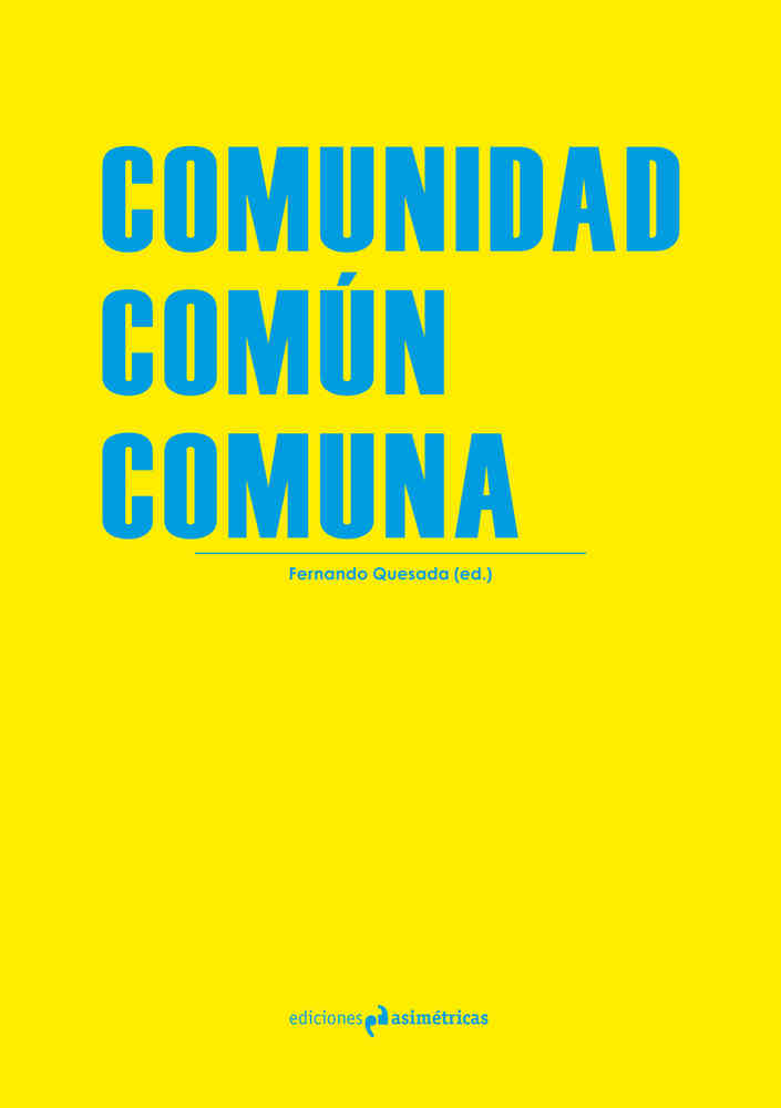 Imagen de portada del libro Comunidad, común, comuna