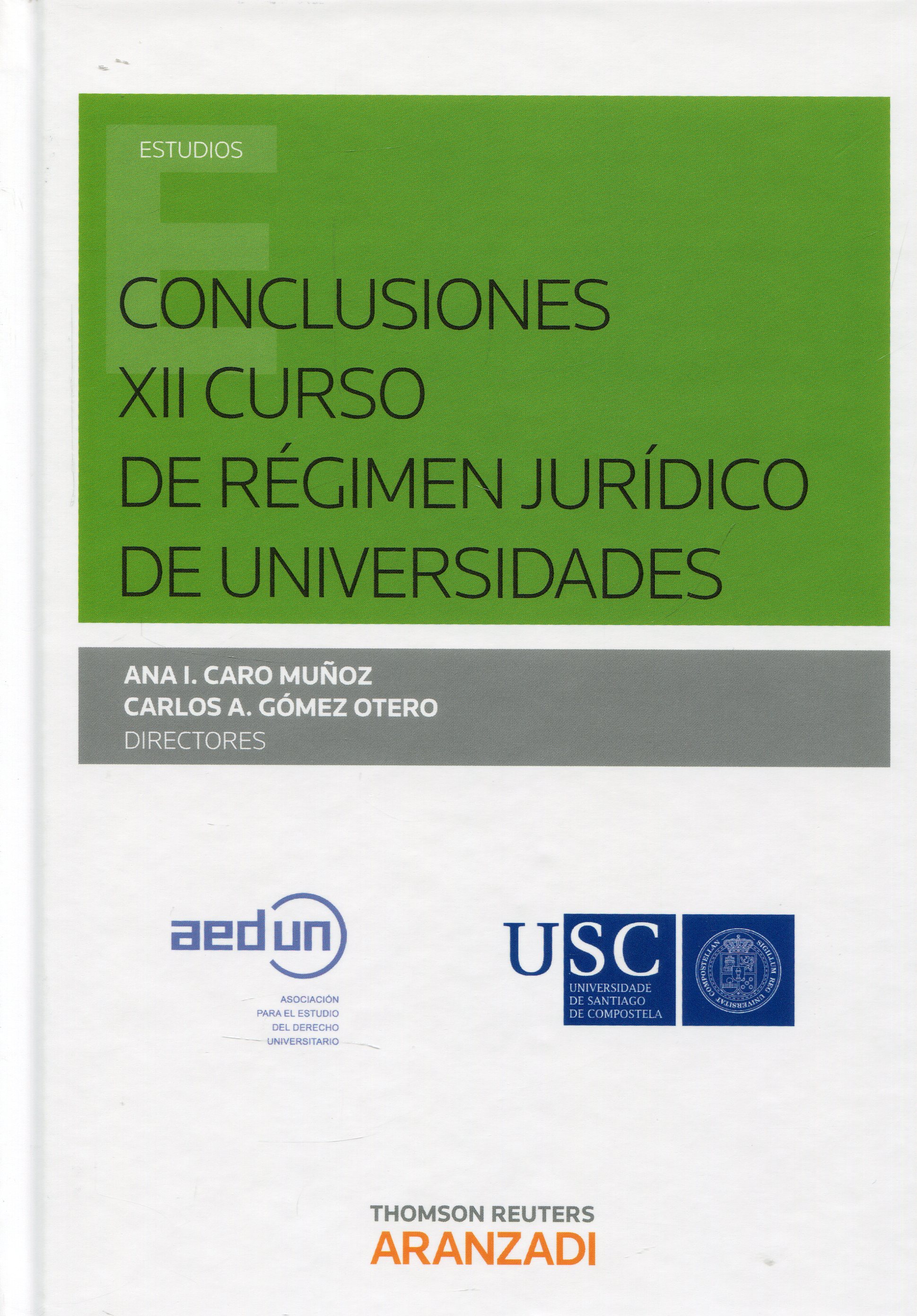 Imagen de portada del libro XII Curso de Régimen Jurídico de Universidades