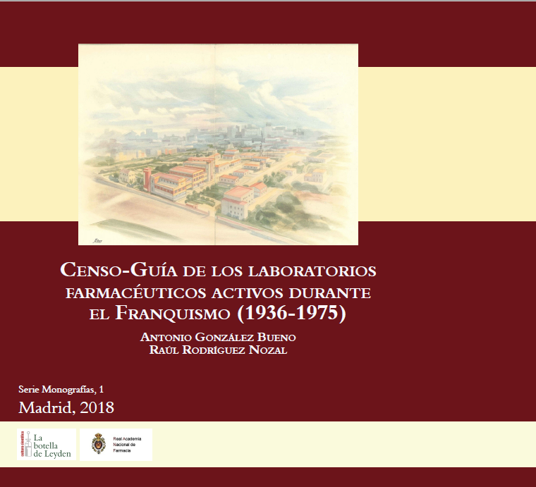 Imagen de portada del libro Censo-guía de los laboratorios farmacéuticos activos durante el Franquismo (1936-1975)