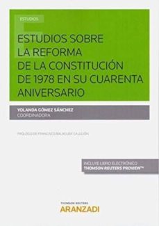 Imagen de portada del libro Estudios sobre la reforma de la Constitución de 1978 en su cuarenta aniversario