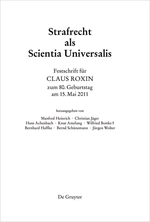 Imagen de portada del libro Strafrecht als Scientia Universalis