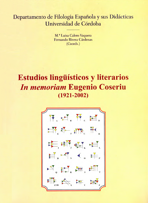 Imagen de portada del libro Estudios lingüisticos y literarios "in memorian" Eugenio Coseriu