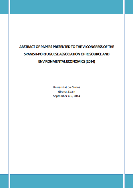 Imagen de portada del libro Abstract of papers presented to the VI Congress of the Spanish-Portuguese Association of Resource and Environmental Economics