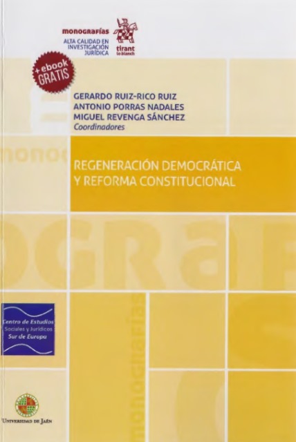 Imagen de portada del libro Regeneración democrática y reforma constitucional