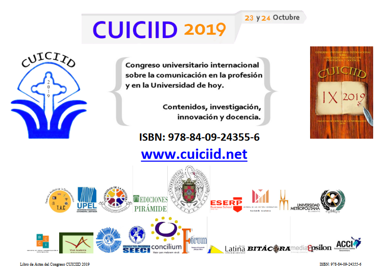 Imagen de portada del libro CUICIID 2019. Contenidos, investigación, innovación y docencia