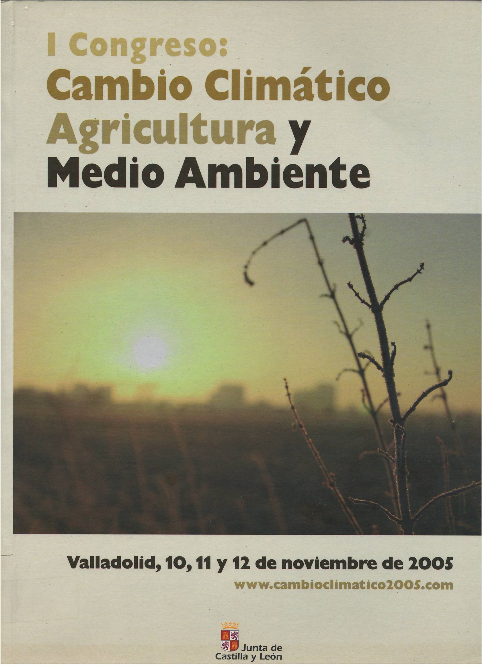 Imagen de portada del libro I Congreso: Cambio Climático, Agricultura y Medio Ambiente
