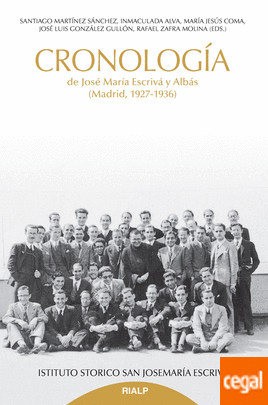 Imagen de portada del libro Cronología de Jose María Escrivá y Albás (Madrid, 1927-1936)