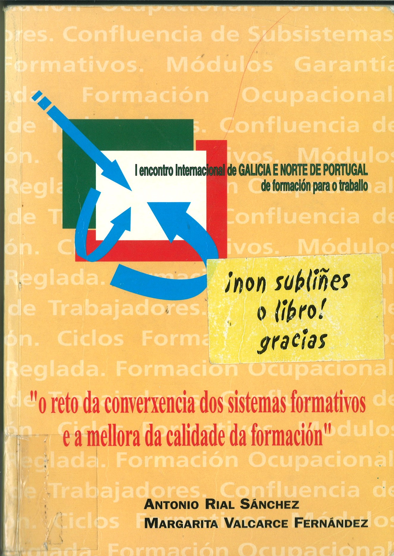 Imagen de portada del libro Actas I Encontro Internacional de Galicia e Norte de Portugal de Formación para o Traballo