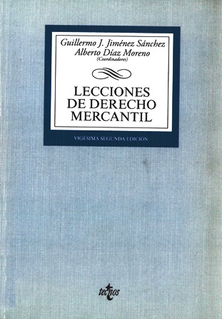 Imagen de portada del libro Lecciones de derecho mercantil