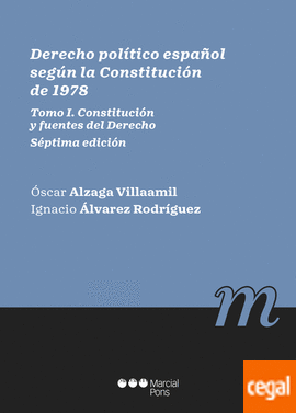 Imagen de portada del libro Derecho político español según la Constitución de 1978
