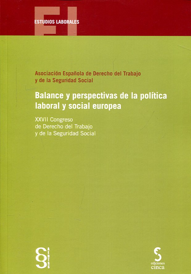 Imagen de portada del libro Balance y perspectivas de la política laboral y social europea