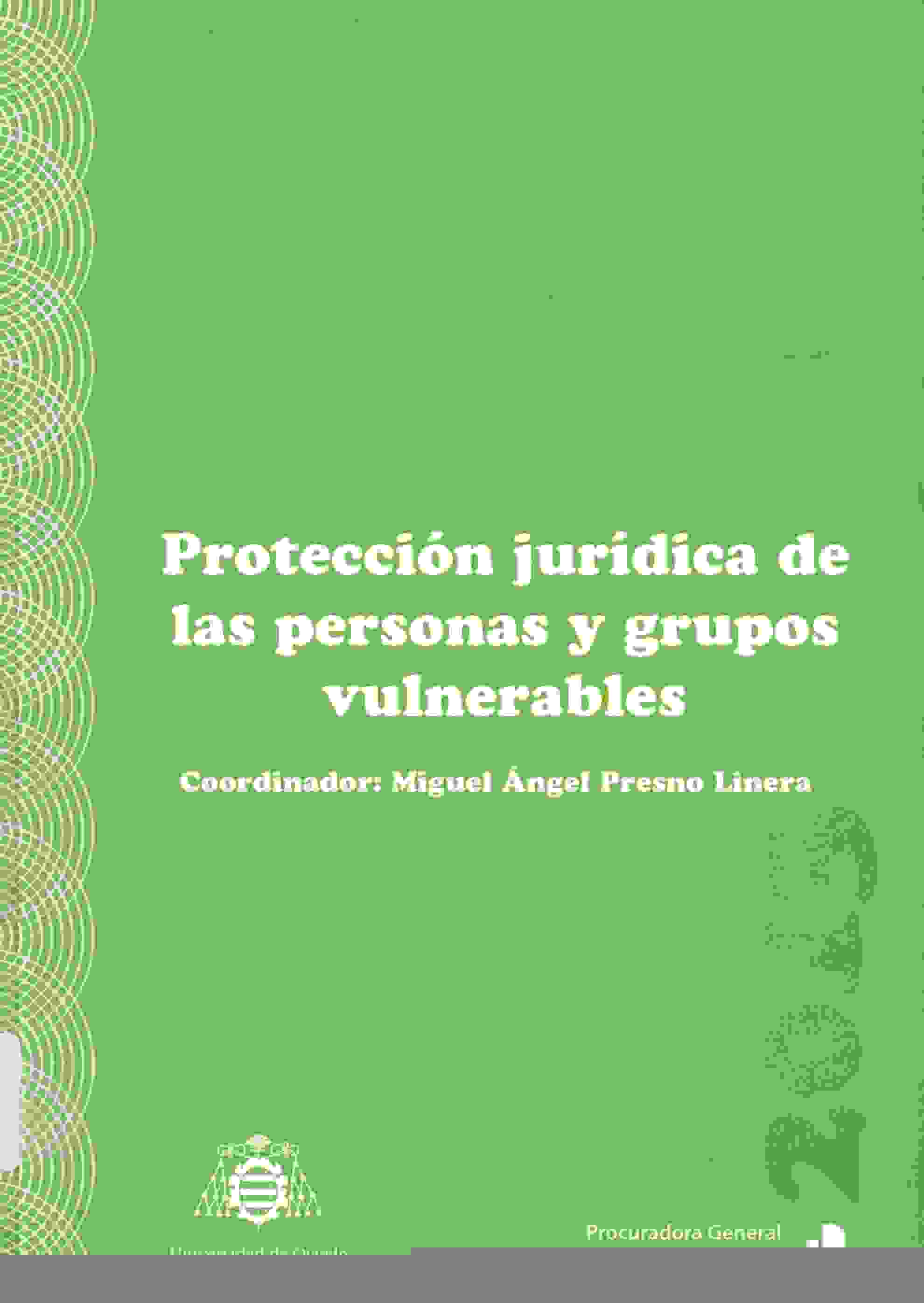 Imagen de portada del libro Protección jurídica de las personas y grupos vulnerables