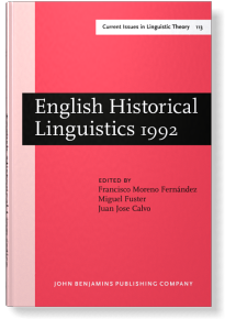 Imagen de portada del libro English historical linguistics 1992