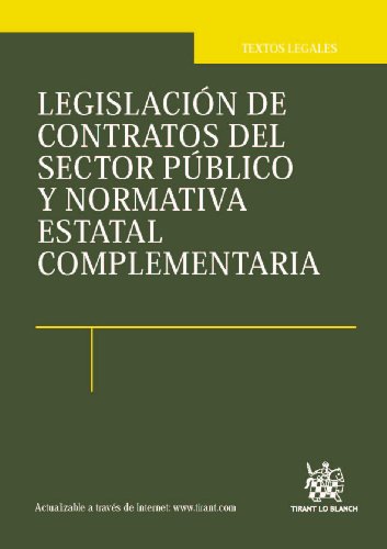 Imagen de portada del libro Legislación de contratos del sector público y normativa estatal complementaria