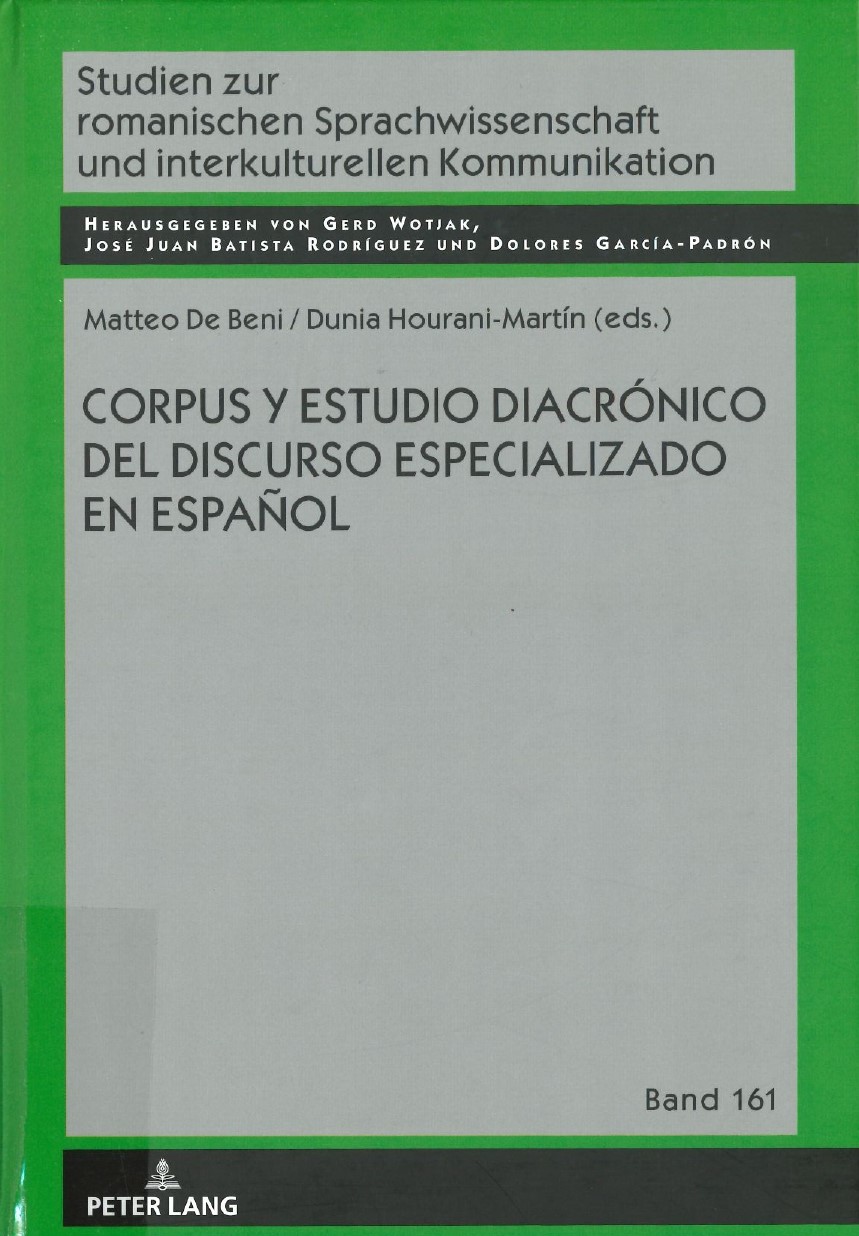 Imagen de portada del libro Corpus y estudio diacrónico del discurso especializado en español