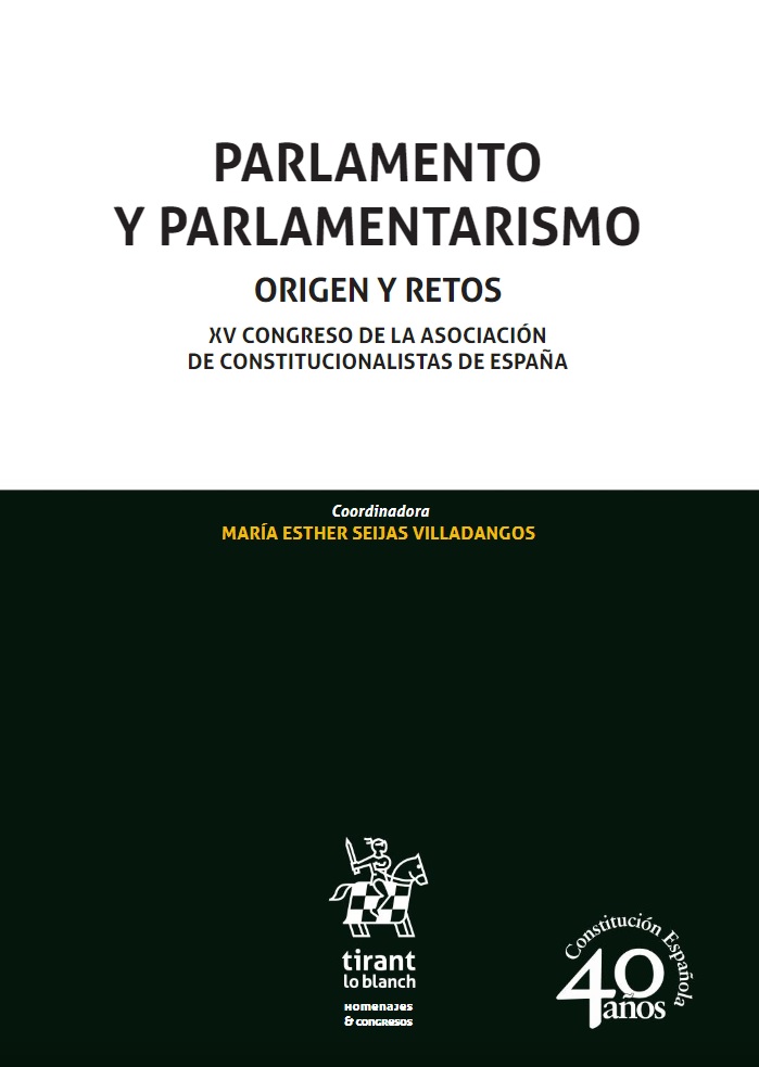 Imagen de portada del libro Parlamento y parlamentarismo : origen y retos