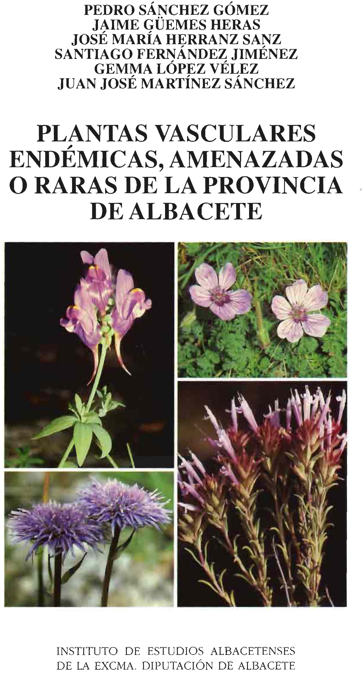 Imagen de portada del libro Plantas vasculares endémicas, amenazadas o raras de la provincia de Albacete