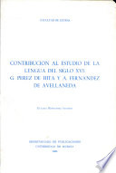 Imagen de portada del libro Contribución al estudio de la lengua del siglo XVI