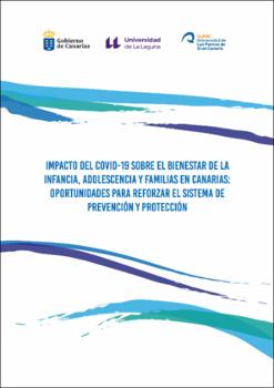 Imagen de portada del libro Impacto del covid-19 sobre el bienestar de la infancia, adolescencia y familias en Canarias