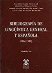 Imagen de portada del libro Bibliografía de lingüística general y española
