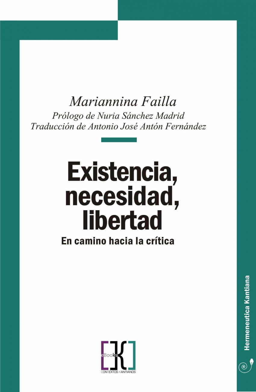 Imagen de portada del libro Existencia, necesidad, libertad