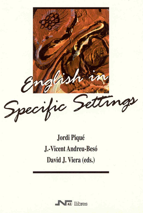 Imagen de portada del libro English in specific settings