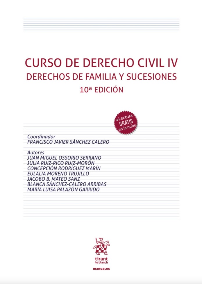 Imagen de portada del libro Curso de Derecho Civil IV
