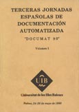 Imagen de portada del libro Terceras Jornadas Españolas de Documentación Automatizada