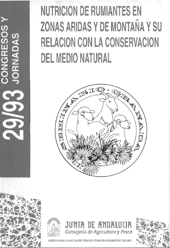Imagen de portada del libro Nutrición de rumiantes en zonas áridas y de montaña y su relación con la conservación del medio natural