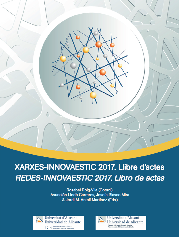 Imagen de portada del libro XV Jornades de Xarxes d’Investigació en Docència Universitària-XARXES 2017