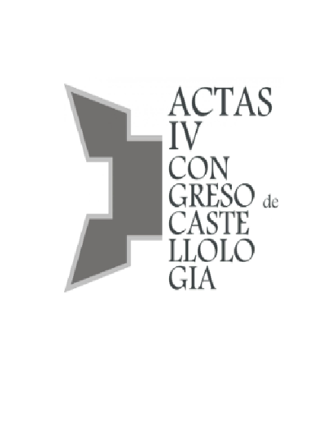 Imagen de portada del libro Actas del IV congreso de castellología