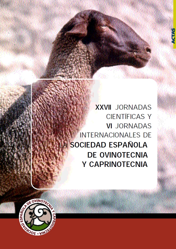Imagen de portada del libro XXVII Jornadas Científicas y VI Jornadas Internacionales de la Sociedad Española de Ovinotecnia y Caprinotecnia