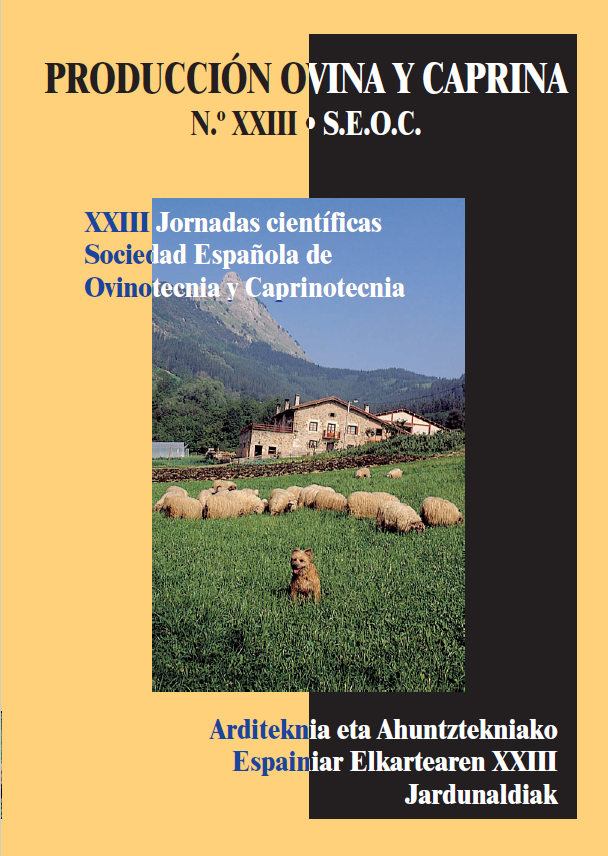 Imagen de portada del libro XXIII Jornadas Científicas de la Sociedad Españolade Ovinotecnia y Caprinotecnia