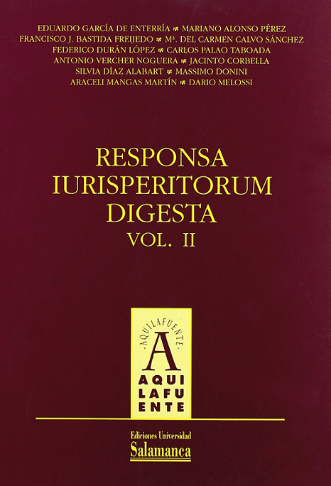 Imagen de portada del libro Responsa iurisperitorum digesta