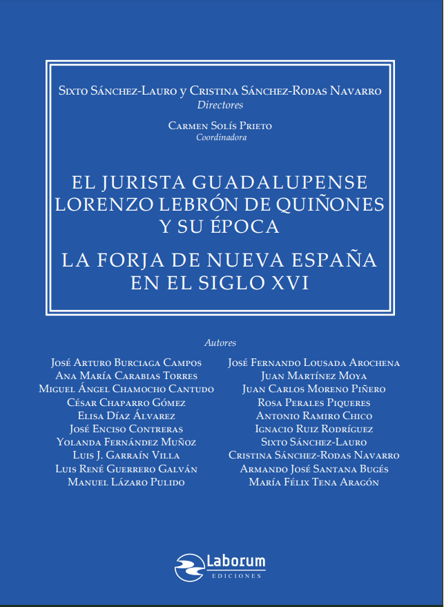 Imagen de portada del libro El jurista guadalupense Lorenzo Lebrón de Quiñones y su época