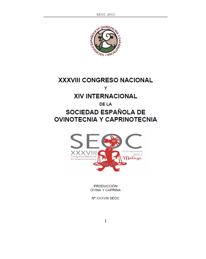 Imagen de portada del libro XXXVIII Congreso Nacional y XIV Internacional de la Sociedad Española de Ovinotecnia y Caprinotecnia