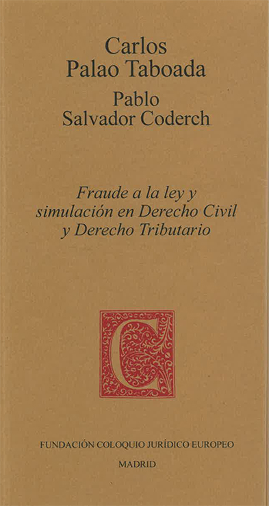 Imagen de portada del libro Fraude a la ley y simulación en Derecho Civil y Derecho Tributario