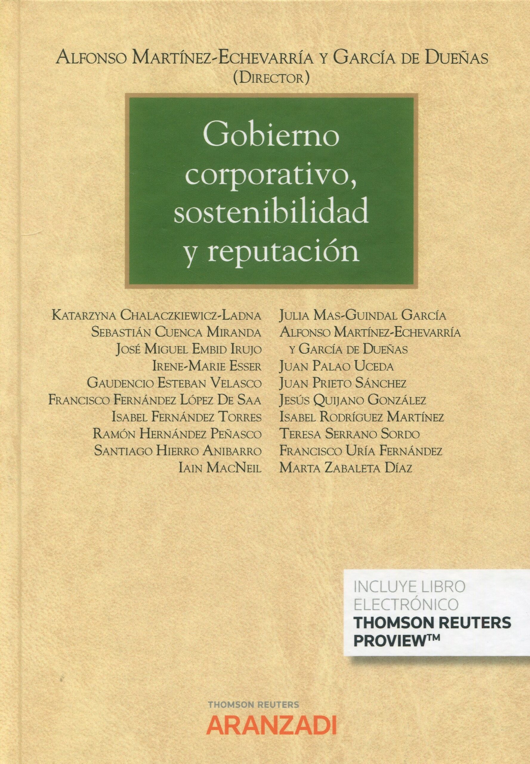 Imagen de portada del libro Gobierno corporativo, sostenibilidad y reputación