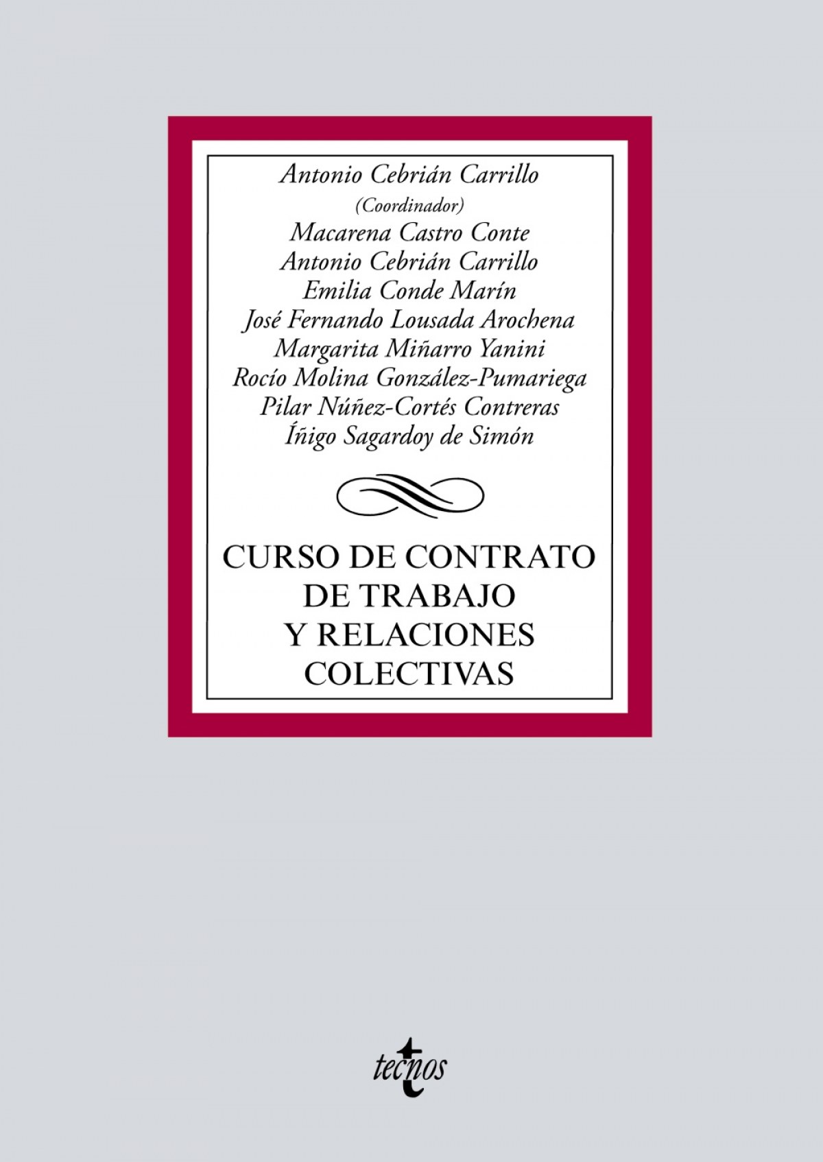 Imagen de portada del libro Curso de contrato de trabajo y relaciones colectivas