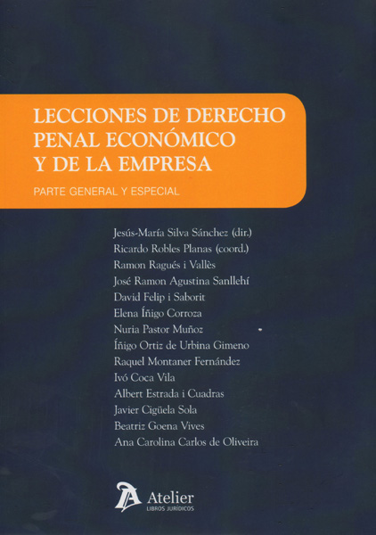 Imagen de portada del libro Lecciones de derecho penal económico y de la empresa