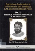 Imagen de portada del libro Estudios dedicados a la memoria del profesor L. M. Díaz de Salazar Fernández