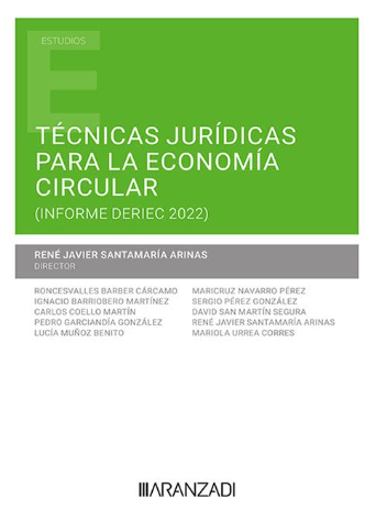 Imagen de portada del libro Técnicas jurídicas para la economía circular