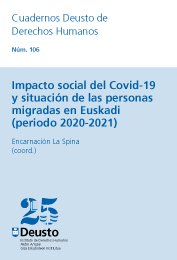 Imagen de portada del libro Impacto social del Covid-19 y situación de las personas migradas en Euskadi (periodo 2020-2021)