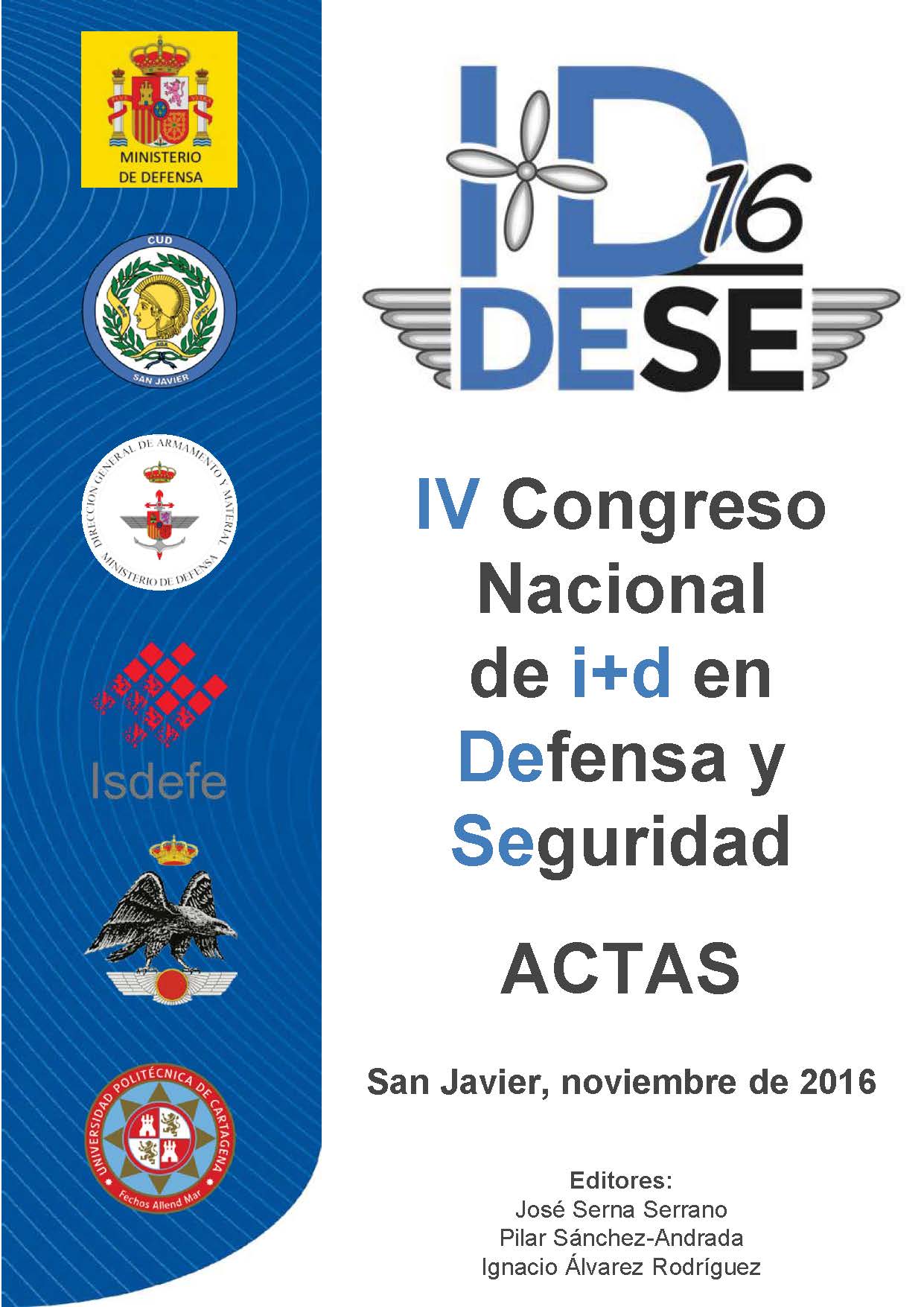 Imagen de portada del libro IV Congreso Nacional de i+d en Defensa y Seguridad DESEi+d 2016