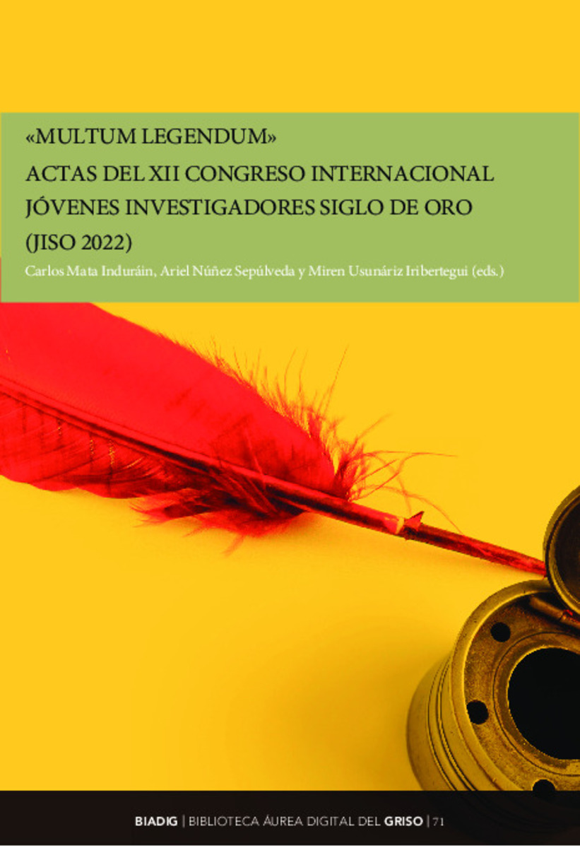 Imagen de portada del libro «Multum legendum».Actas del XII Congreso Internacional Jóvenes Investigadores Siglo de Oro (JISO 2022)