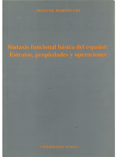 Imagen de portada del libro Sintaxis funcional básica del español