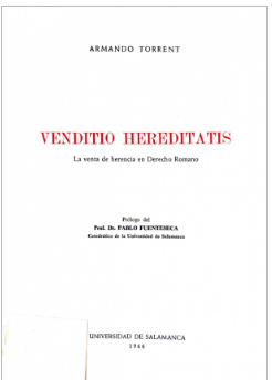 Imagen de portada del libro Venditio hereditatis